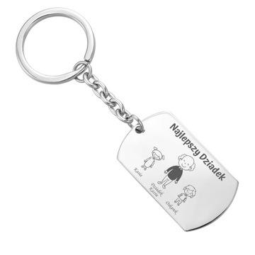 Брелок с гравировкой Подарок на День бабушки и дедушки