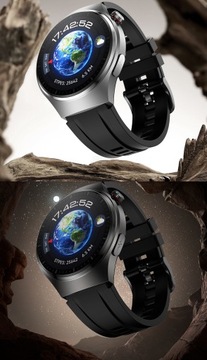 2 PASKI PREMIUM SMARTWATCH GT4 PRO POMIAR CUKRU GLUKOZA - ROZMOWY - RÓŻOWY