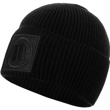 CZAPKA ZIMOWA PIT BULL CIEPŁA BEANIE PRĄŻKOWANA PODWIJANA LOGO
