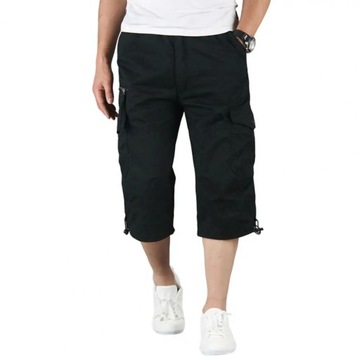 Knee Length Cargo Shorts Men's Summer Casual Cotto