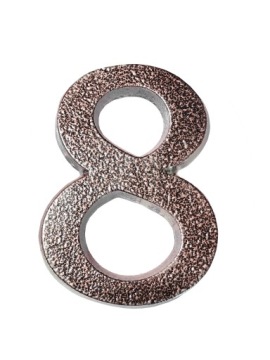 CYFRA 8 ANTYK 10 CM MIEDŹ ALUMINIUM