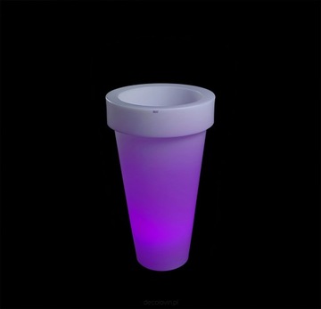 Donica podświetlana LED ogrodowa 75cm RGB - nowoczesna dekoracja