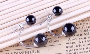 Женские серьги-гвоздики из натурального камня, серебро