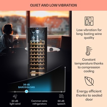 KLARSTEIN ВИННЫЙ ХОЛОДИЛЬНИК ВИННЫЙ ГАРАЖ НА 54 БУТЫЛКИ 5-18°C