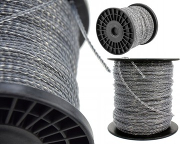 ŻYŁKA TNĄCA DO KOSY KWADRATOWA WZMACNIANA z DRUTEM 2,4MM x 100m ZBROJONA