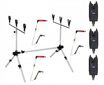 STANOWISKO KARPIOWE 3x SYGNALIZATOR 3x SWINGER