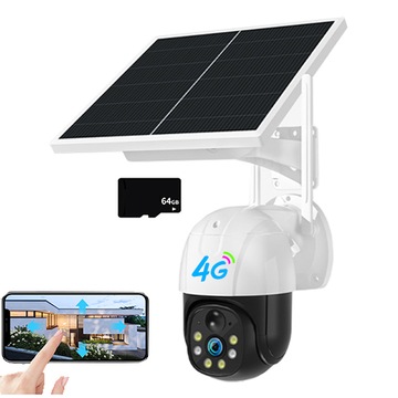 Kansitan GSM SIM IP-камера Поворотная солнечная панель