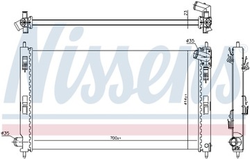 NISSENS CHLADIČ MITSUBISHI OUTLANDER II 2,0 07 -