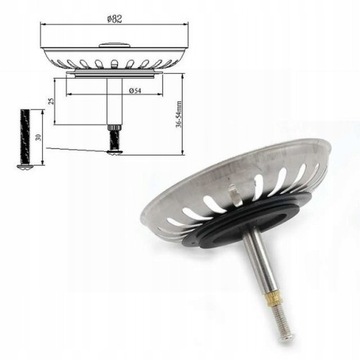 Do wymiany zlewu Blanco 82mm sitko do zlewu kuchen