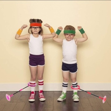 СКАкалка для прыжков на ногах HULA HOP, СВЕТЯЩАЯСЯ, СКЛАДНАЯ СКИППЕР
