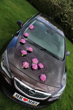 Украшение автомобиля, украшение автомобиля на свадьбу, пион, 24 часа