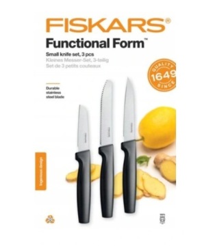 НАБОР ИЗ 5 НОЖЕЙ В КОРОБКЕ FISKARS FF НАБОР КУХОННЫХ НОЖЕЙ ОСТРЫЕ + ТОЧИЛКА