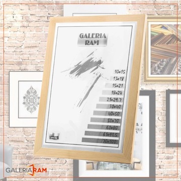 RAMA DREWNIANA 50x70 sur GP PŁASKA 70x50 PLAKAT