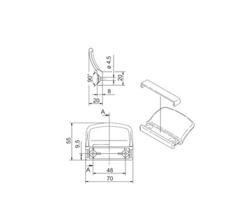 ZATRZASK BALKONOWY POCHWYT OKNO DRZWI ZŁOTY DĄB