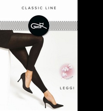 Gatta LEGGI legginsy leginsy damskie bawełniane czarne nero 3-M