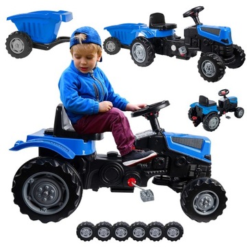 ОГРОМНЫЙ ТРАКТОР, ПЕДАЛЬНЫЙ ТРАКТОР, ПРИЦЕП ДЛЯ РЕБЕНКА, ПОЕЗДКА НА ВЕЛОСИПЕДЕ