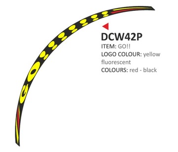 ONEDESIGN zestaw 8 naklejek na koła motocyklowe Go!!!! żółte fluo, ARIET, D