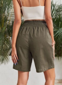 SHEIN SPODENKI DAMSKIE BAWEŁNIANE KHAKI 38 1ŁCB