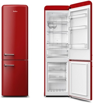 Холодильник Amica FK 3495.3FRAA Total NoFrost 250л LED ретро Красный
