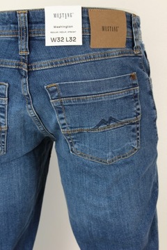 MUSTANG WASHINGTON SLIM STRAIGHT SPODNIE JEANS _ W32 L32