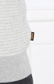 HUGO BOSS sweter szary z dodatkiem kaszmiru XXL