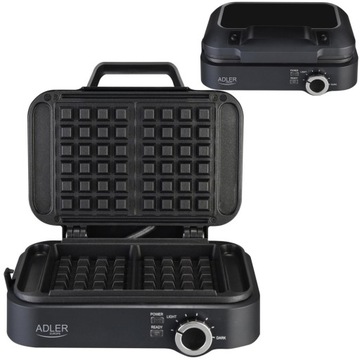Gofrownica 2000W XXL na 2 duże gofry Płynna regulacja temperatury NON-STICK