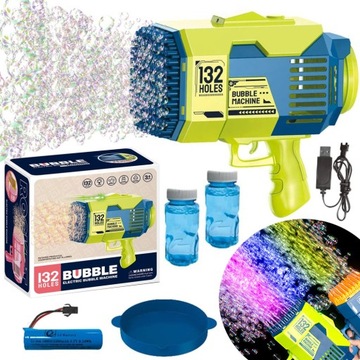 Банковочный пистолет BUBBLE АВТОМАТИЧЕСКАЯ БАЗУКА Батарейки + ЖИДКОСТЬ