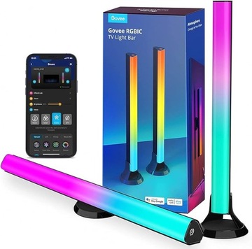 PODŚWIETLENIE TV 45-70 CALI ALEXA GOOGLE ASSISTANT GOVEE RGBIC LED LIGHTBAR