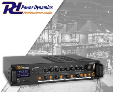 WZMACNIACZ 4strefowy PA 240W 100V 8Ohm BT USB FM