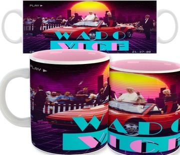 KUBEK FP Różowy Środek JAN PAWEŁ SYNTHWAVE