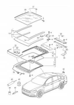 3G5877795 МОТОР ЛЮКА КРЫШИ AUDI A4 B9 8W 19'