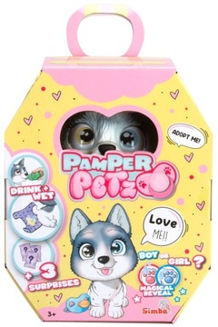 PAMPER PETZ ИНТЕРАКТИВНАЯ ХАСКИ СОБАКА ИЗ ПАНЕЛОЧНОЙ БАНДЫ 20 СМ + ДОСТУП.