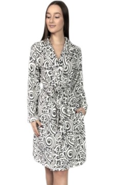 Szlafrok damski bawełniany wiązany SABINA *XL*