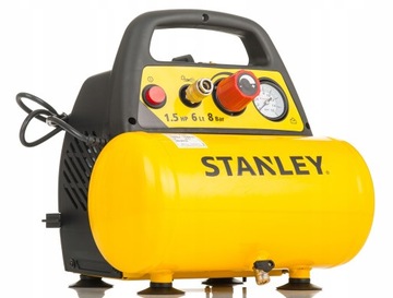 ПОРТАТИВНЫЙ БЕЗМАСЛЯНЫЙ КОМПРЕССОР STANLEY 8 БАР, МОЩНОСТЬ 6 Л