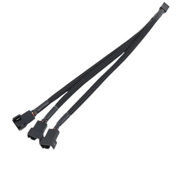 Przedłużacz przedłużka do wentylatora PWM 4pin - 3x3/4pin oplot adapter