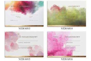 VOUCHERY PODARUNKOWE GOTOWE BON KARTA ZŁOTY HOTSTAMPING REALIZACJA48H 20szt