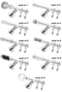 ОДИНАРНЫЙ ХРОМИРОВАННЫЙ КАРДИН 19мм 140см РАЗЛИЧНЫЕ МОДЕЛИ