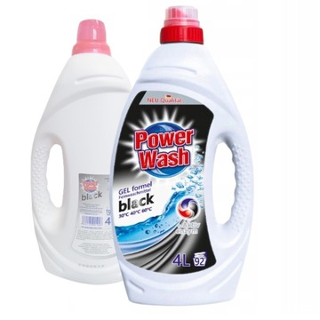 POWER WASH BLACK NIEMIECKI ŻEL DO PRANIA UBRAŃ TKANIN CZARNYCH 4L 92 PRANIA