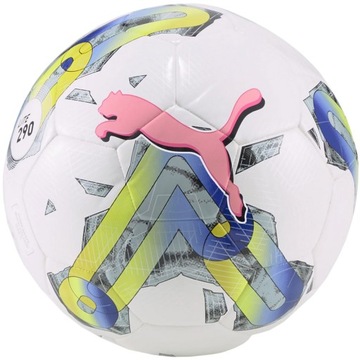 Piłka nożna Puma Orbita 5 Hybrid Lite biało-zielono-różowa ROZMIAR 3