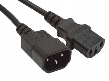 KABEL ZASILAJĄCY PRZEDŁUŻACZ 1.8M IEC320 C13/C14