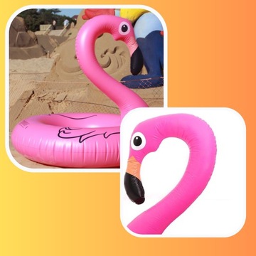 НАДУВНОЙ МАТРАС РОЗОВЫЙ ФЛАМИНГО XXL 90 СМ МАТРАС ДЛЯ ПЛАВАНИЯ INDUSTRY CIRCLE