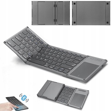 B066T Large Touch Silent Mini Seamless Splicing Folding Bluetooth Keyboard