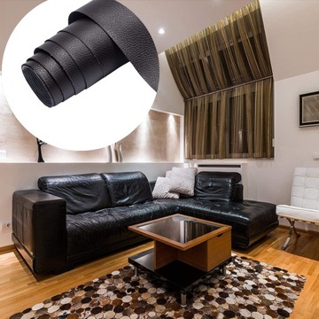 САМОКЛЕЙЧИВАЯСЯ КОЖА ЭКО-КОЖА ДЛЯ ОБИВКИ КЛЕЙНЫЕ НАШИВКИ ЧЕРНЫЕ 140Х50 СМ