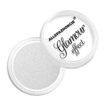 Pyłek do paznokci PERŁOWY Glamour Effect SILVER 1 ze srebrną poświatą