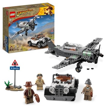 LEGO INDIANA JONES SAMOLOT MYŚLIWY SAMOCHÓD TERENOWY AUTO TERENOWE ZESTAW