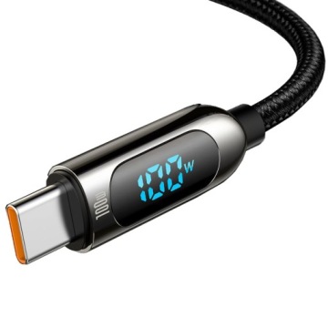 Кабель USB-C/USB-C, Baseus Display, 5А, 100Вт, 1м