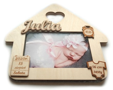 Каркас дома, подарок на крещение, сувенир с гравировкой.