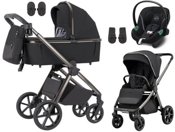 АДАПТЕРЫ ДЛЯ КОЛЯСКИ CARRELLO OMEGA CYBEX ATON S2 3 в 1 цвет ABSOLUT ЧЕРНЫЙ.