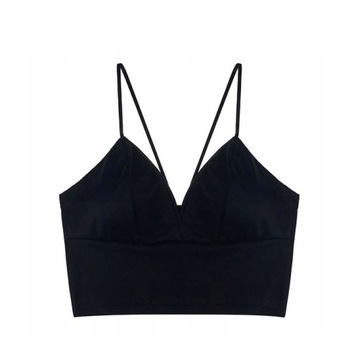 УКОРОЧЕННЫЙ ТОП АТЛАСНЫЙ АТЛАС СЕКСУАЛЬНЫЙ ВЫРЕЗ С БЕЗ СПИНКИ