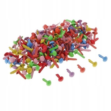 100 металлических мини-застежек для декоративной бумаги для скрапбукинга, 4,5x8 мм, золотистые